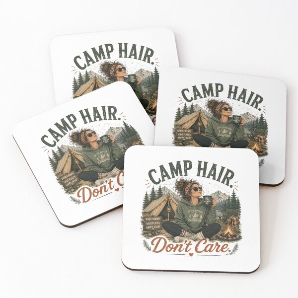 Item preview, Camp Hair. Don’t Care. designed and sold by Side Quest Co..