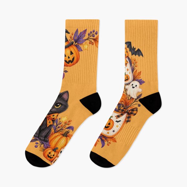 Item preview, Halloween Black Cat Pumpkin Baby Fall designed and sold by Artbymonika.