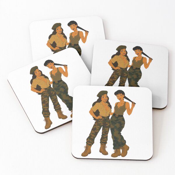Item preview, Military Pin-Up Girls – Retro Cartoon Army Duo designed and sold by  Hollow Moon Studios..