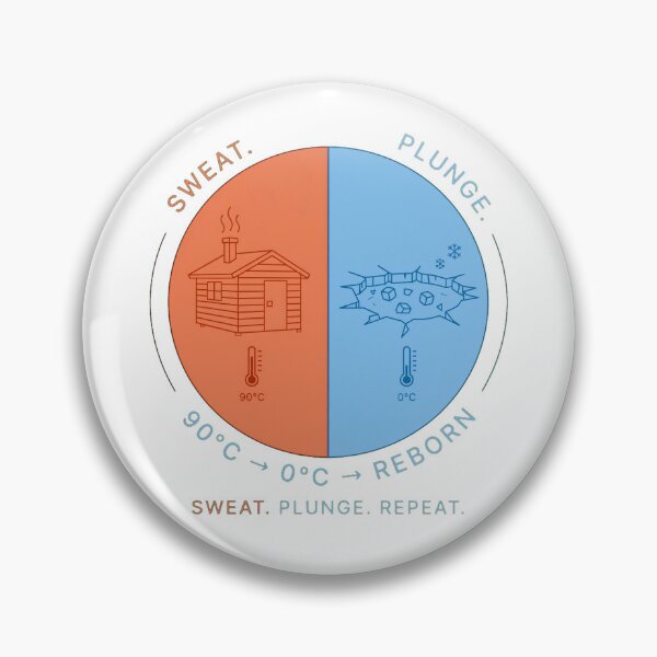 Item preview, Sweat Plunge Repeat - Sauna and Cold Plunge Yin Yang - 90C to 0C designed and sold by Neurospicy Trolls.