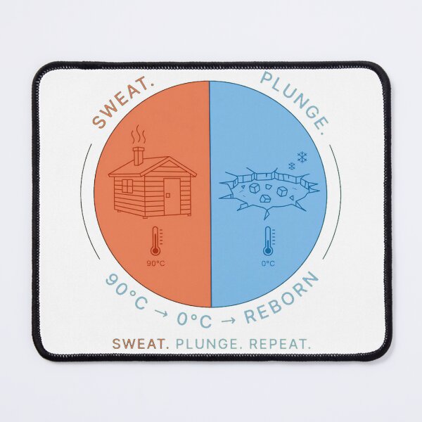 Item preview, Sweat Plunge Repeat - Sauna and Cold Plunge Yin Yang - 90C to 0C designed and sold by Neurospicy Trolls.