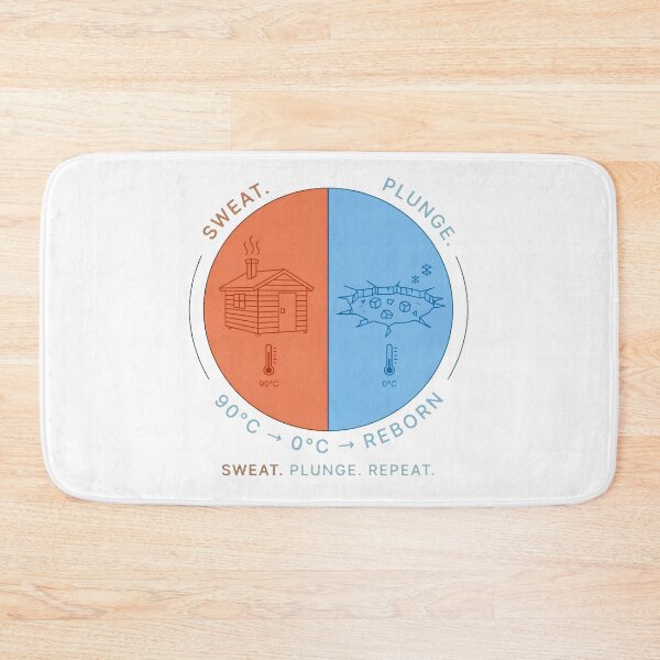 Item preview, Sweat Plunge Repeat - Sauna and Cold Plunge Yin Yang - 90C to 0C designed and sold by Neurospicy Trolls.