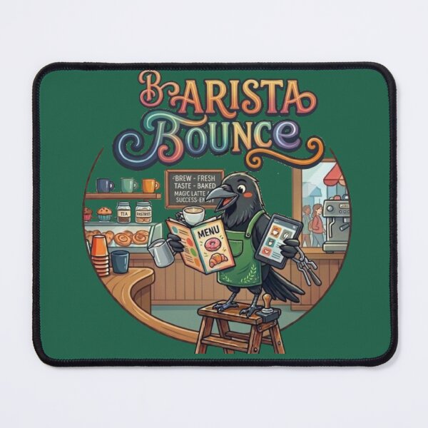 Item preview, The Barista Crow Serving Fresh Coffee Art designed and sold by Northern Glow Art.