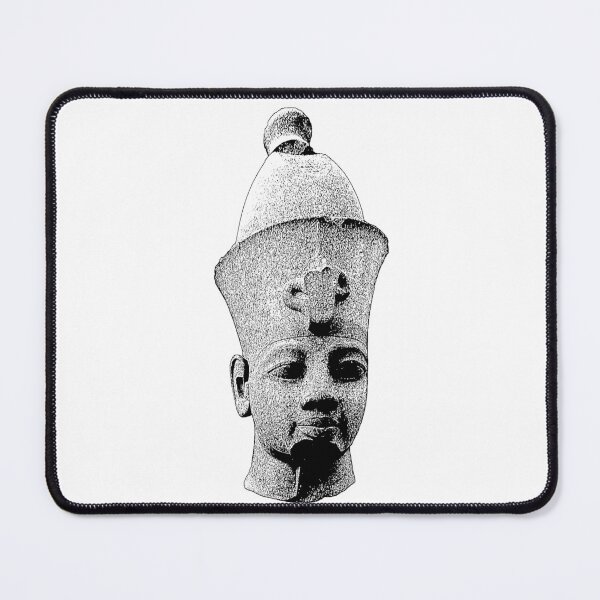 Item preview, Pen and ink sketch of a granite head of an ancient egyptian pharaoh designed and sold by stevepaint.