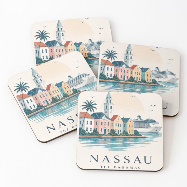 Item preview, Nassau Bahamas Coordinates designed and sold by ChicClicker.