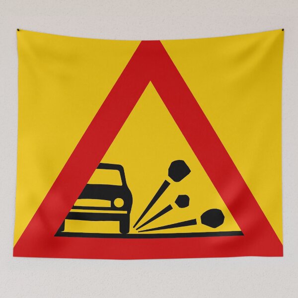 Item preview, Loose Gravel (Steinkast) - Icelandic Road Signs designed and sold by Signs of Iceland.
