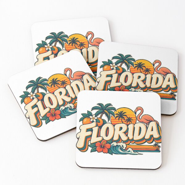 Item preview, Florida Sunshine State Vintage Tropical Beach Retro Graphic Tee designed and sold by TM DESIGNS AND MORE.