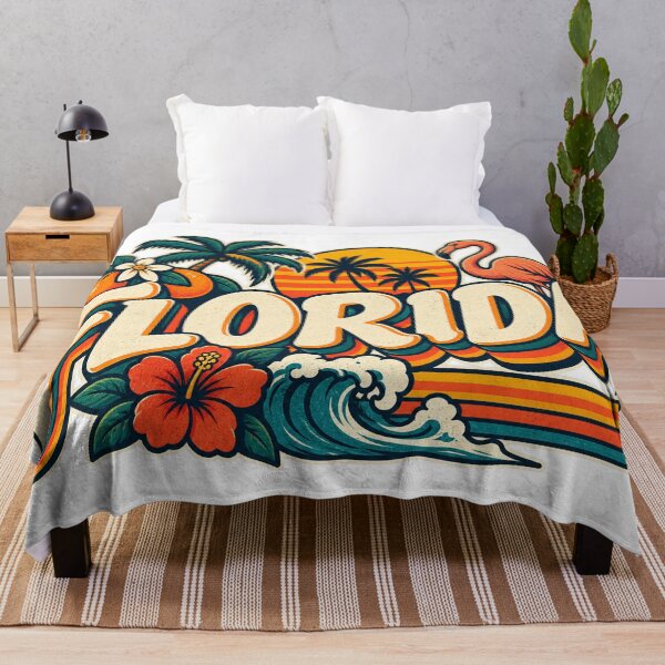 Item preview, Florida Sunshine State Vintage Tropical Beach Retro Graphic Tee designed and sold by TM DESIGNS AND MORE.