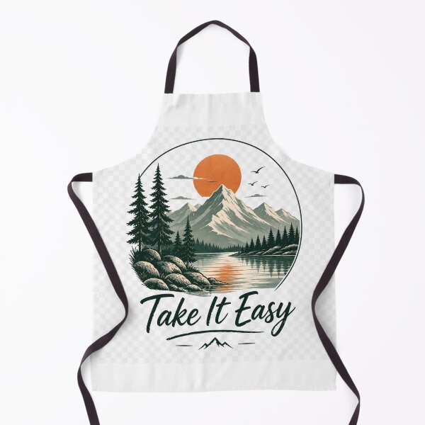 Item preview, Take It Easy Mountain Lake – Minimalist Nature Design designed and sold by RedaSouq.