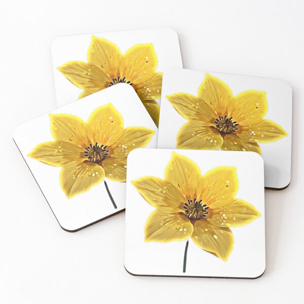 Item preview, Vibrant Yellow Flower - Bright Glowing Botanical Flower Graphic Design designed and sold by Aedition.
