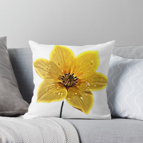 Item preview, Vibrant Yellow Flower - Bright Glowing Botanical Flower Graphic Design designed and sold by Aedition.