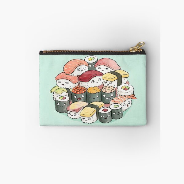Item preview, Cute Sushi Pile Kawaii Japanese Food Illustration designed and sold by DuckOddity.