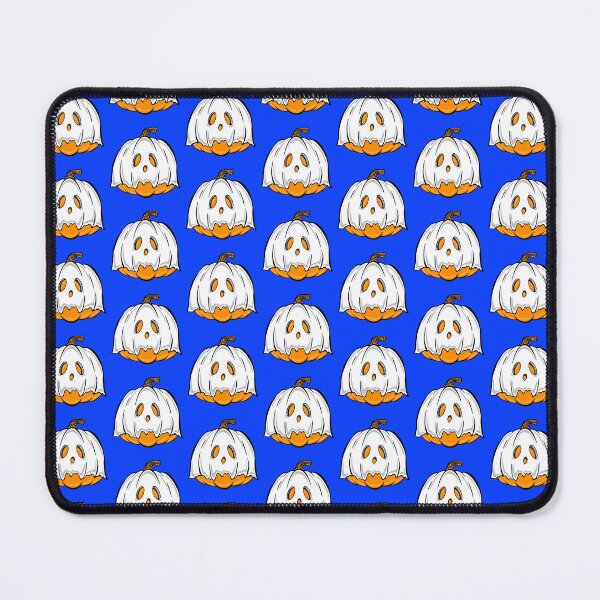 Item preview, Orange Pumpkin Ghost With blue background  designed and sold by missmann.