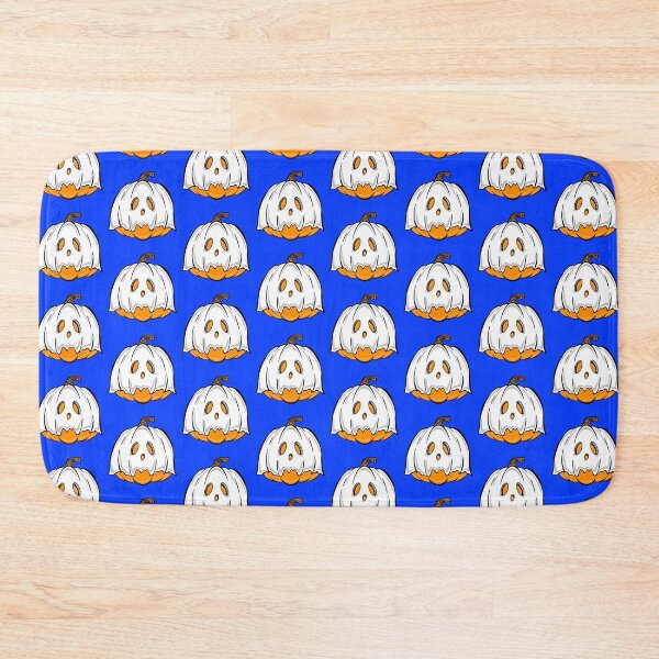 Item preview, Orange Pumpkin Ghost With blue background  designed and sold by missmann.