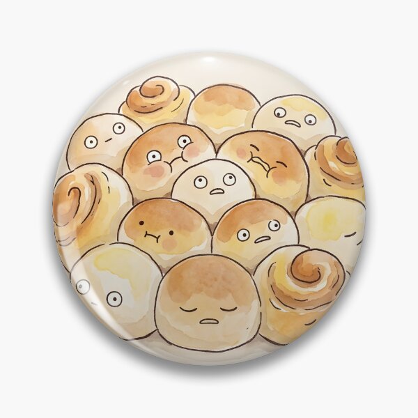 Item preview, Cute Fluffy Bread Rolls Kawaii Bakery Illustration designed and sold by DuckOddity.