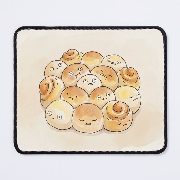 Item preview, Cute Fluffy Bread Rolls Kawaii Bakery Illustration designed and sold by DuckOddity.