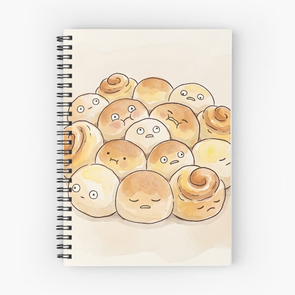 Item preview, Cute Fluffy Bread Rolls Kawaii Bakery Illustration designed and sold by DuckOddity.