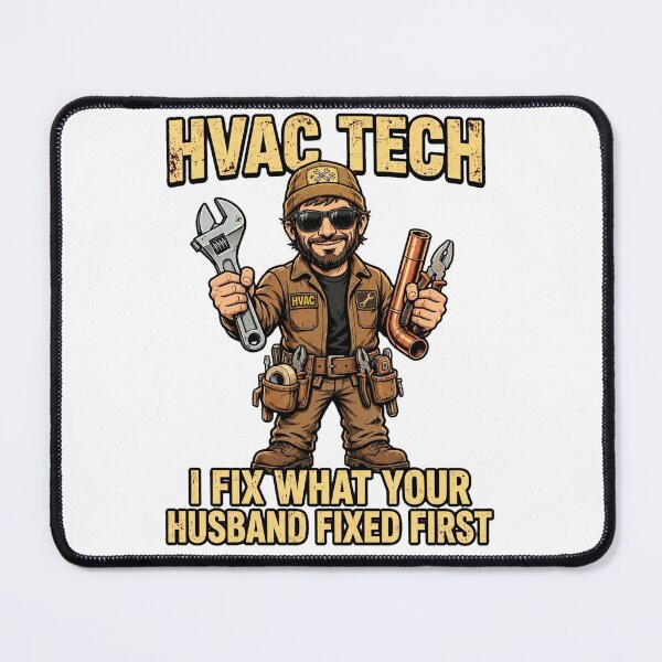 Item preview, Funny HVAC Tech Shirt - I Fix What Your Husband Fixed First designed and sold by PrettyCrypt.
