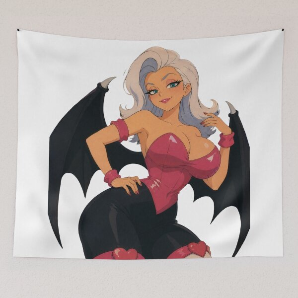 Item preview, Gothic Succubus Pin-Up – Retro Cartoon Demon Girl designed and sold by  Hollow Moon Studios..