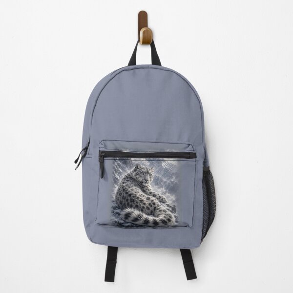 Item preview, Snow Leopard Resting in Snowy Mountains | Winter Wildlife Art designed and sold by ManJiangHong.
