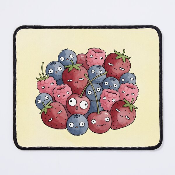 Item preview, Cute Cherries and Berries Pile Kawaii Fruit Illustration designed and sold by DuckOddity.