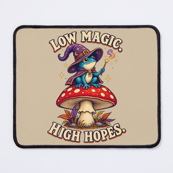 Item preview, Low Magic, High Hopes – Cute Frog Wizard designed and sold by VioVibe.