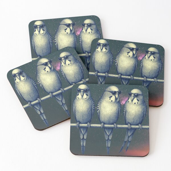 Item preview, Rad Space Parakeets designed and sold by darametzgerart.