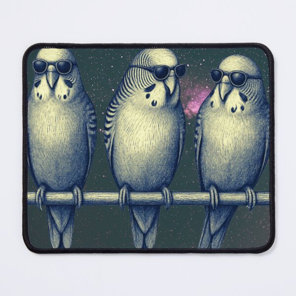 Item preview, Rad Space Parakeets designed and sold by darametzgerart.