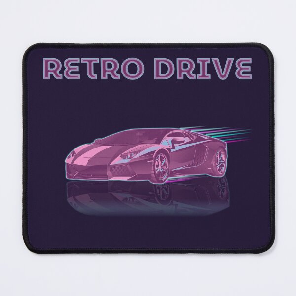 Item preview, Retro Drive Supercar Synthwave Outrun designed and sold by ZJDesignsArt.