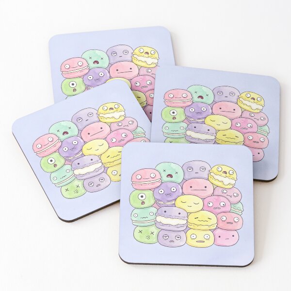 Item preview, Cute Pastel Macarons Pile Kawaii French Dessert designed and sold by DuckOddity.