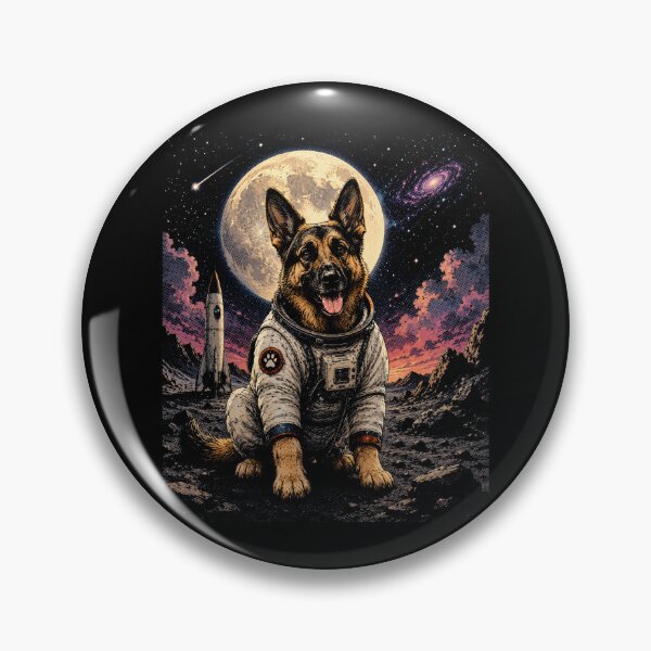 Item preview, Cosmic German Shepherd Dog Astronaut Galaxy Adventure | Colorful Space Fantasy Art designed and sold by SOUFIANE1991.