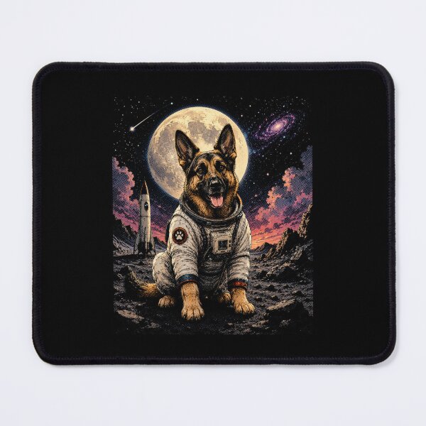 Item preview, Cosmic German Shepherd Dog Astronaut Galaxy Adventure | Colorful Space Fantasy Art designed and sold by SOUFIANE1991.