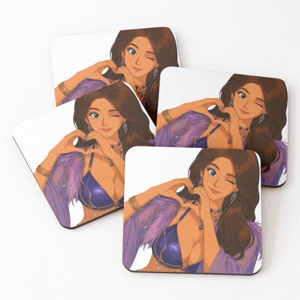 Item preview, Purple Burlesque Pin-Up – Retro Cartoon Showgirl designed and sold by  Hollow Moon Studios..
