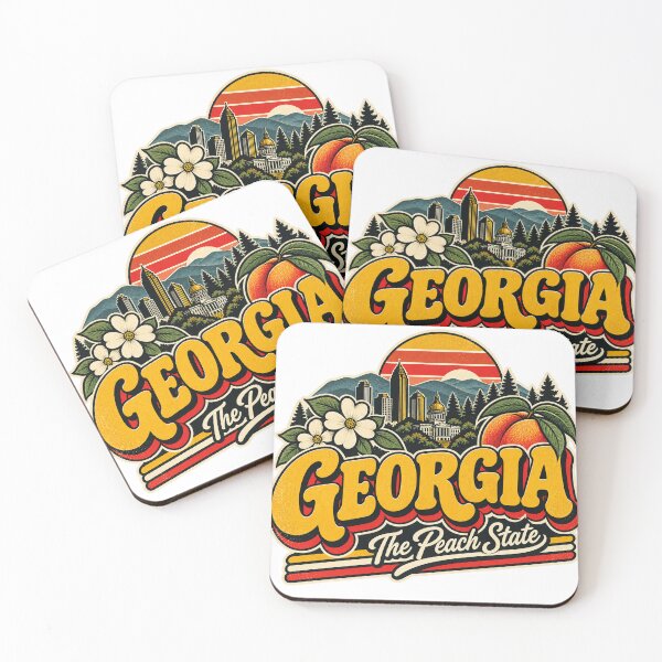Item preview, Georgia Peach State Vintage Atlanta Retro Southern Graphic Tee designed and sold by TM DESIGNS AND MORE.