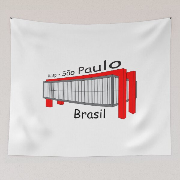 Item preview, Masp Sao Paulo Brasil - Modern Art Museum Red Architecture Landmark designed and sold by City Tour Collection.