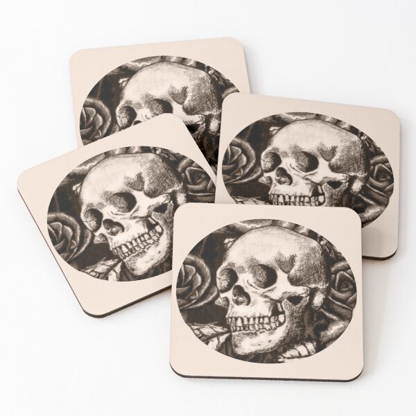 Item preview, Sepia Gothic Human Skull Illustration designed and sold by darksteel101.