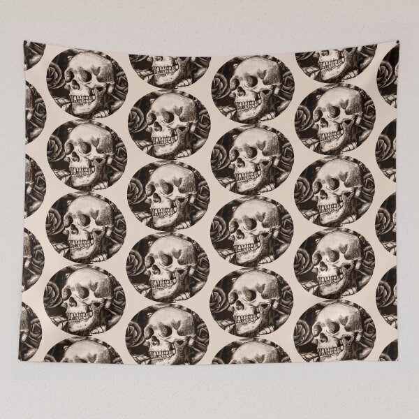 Item preview, Sepia Gothic Human Skull Illustration designed and sold by darksteel101.