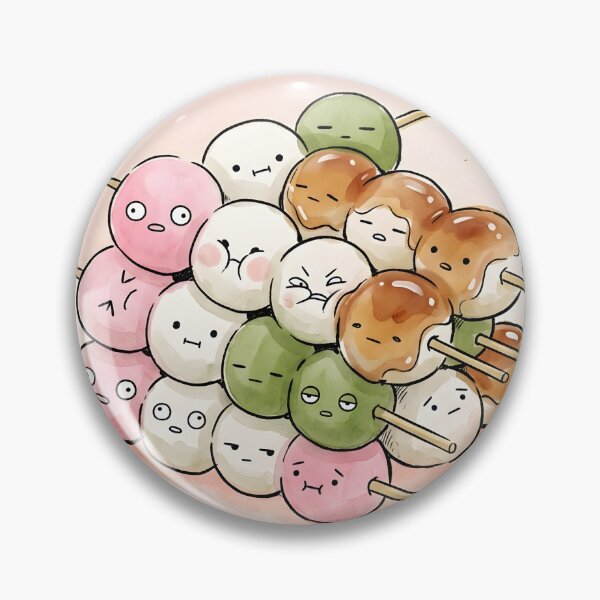 Item preview, Cute Japanese Dango Skewers Kawaii Sweet Illustration designed and sold by DuckOddity.