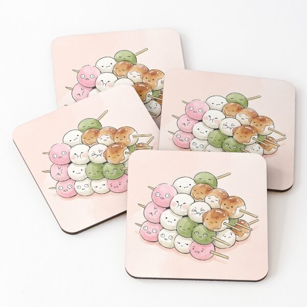 Item preview, Cute Japanese Dango Skewers Kawaii Sweet Illustration designed and sold by DuckOddity.