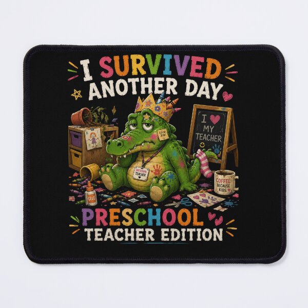 Item preview, I Survived Another Day Funny Preschool Teacher Coffee designed and sold by Crystal-Tree.