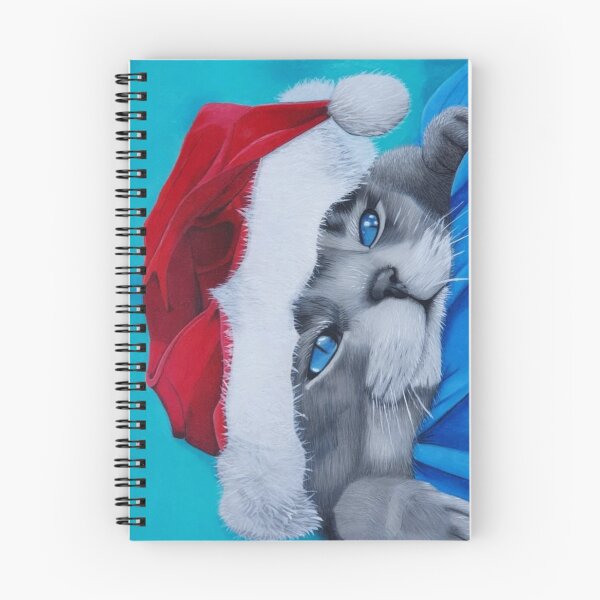 Item preview, Original colour pencil Christmas cat designed and sold by Vikkisartwork.