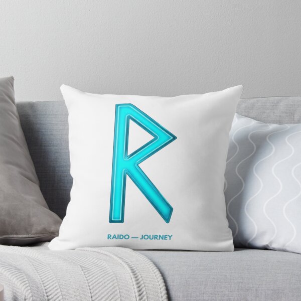 Item preview, Norse Raido Rune Journey Symbol Neon Glow designed and sold by CalmFrameArt.