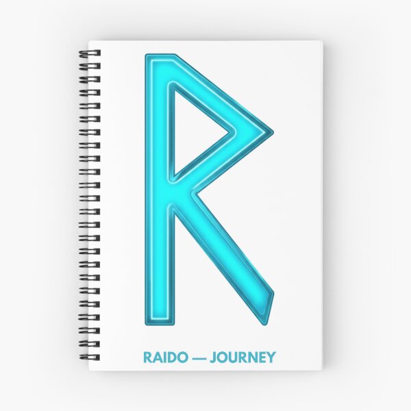 Item preview, Norse Raido Rune Journey Symbol Neon Glow designed and sold by CalmFrameArt.
