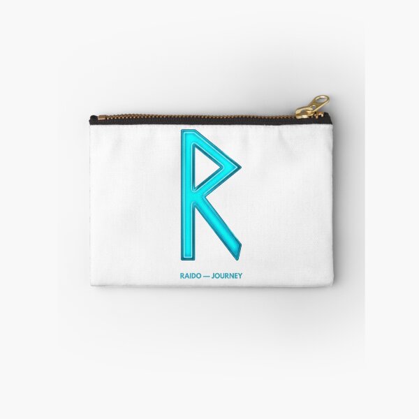 Aperçu de l'œuvre Rune nordique Raido, symbole de voyage, lueur néon créée et vendue par CalmFrameArt.