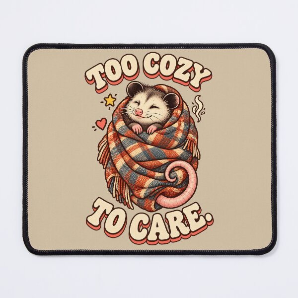 Item preview, Too Cozy to Care – Cute Opossum in a Blanket designed and sold by VioVibe.