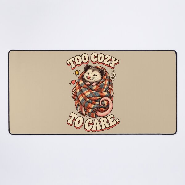 Item preview, Too Cozy to Care – Cute Opossum in a Blanket designed and sold by VioVibe.
