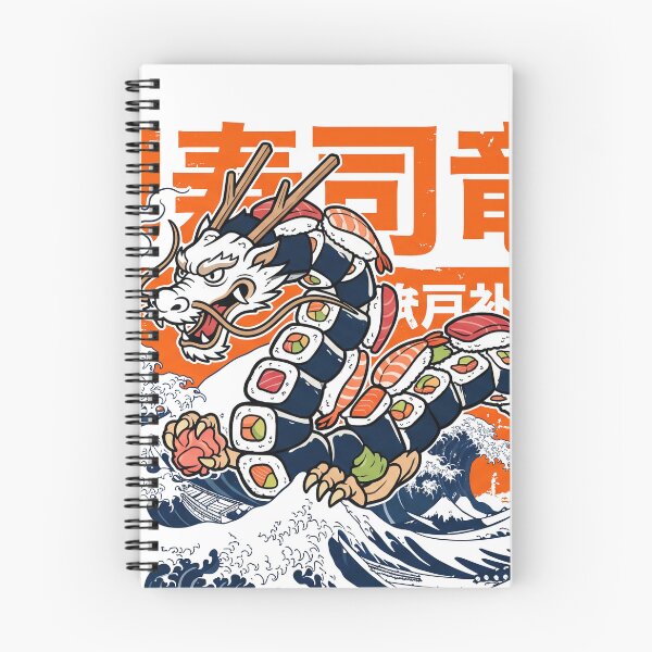 Item preview, Sushi Dragon Japanese Wave Graphic T-Shirt designed and sold by fowzi shokri.
