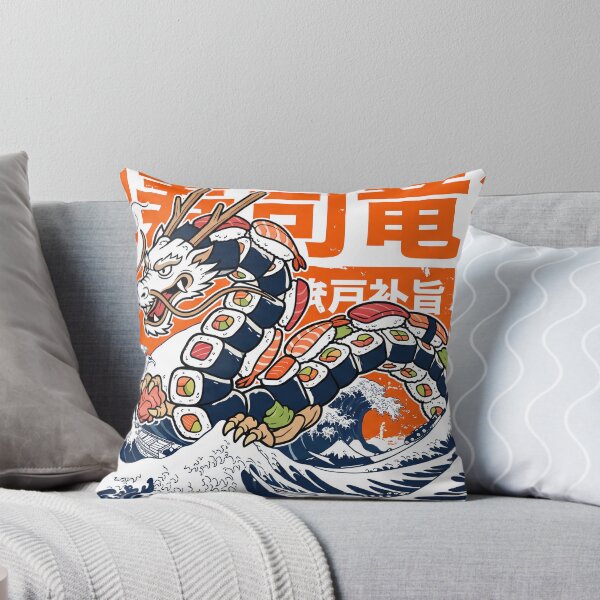 Item preview, Sushi Dragon Japanese Wave Graphic T-Shirt designed and sold by fowzi shokri.