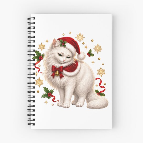 Item preview, Gentle Christmas Cat with Golden Snowflakes designed and sold by Kolibra.