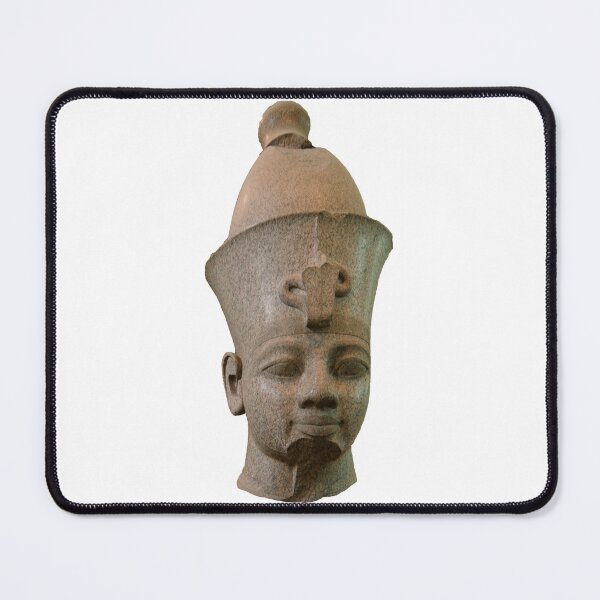 Item preview, Granite head of an ancient egyptian  pharaoh designed and sold by stevepaint.